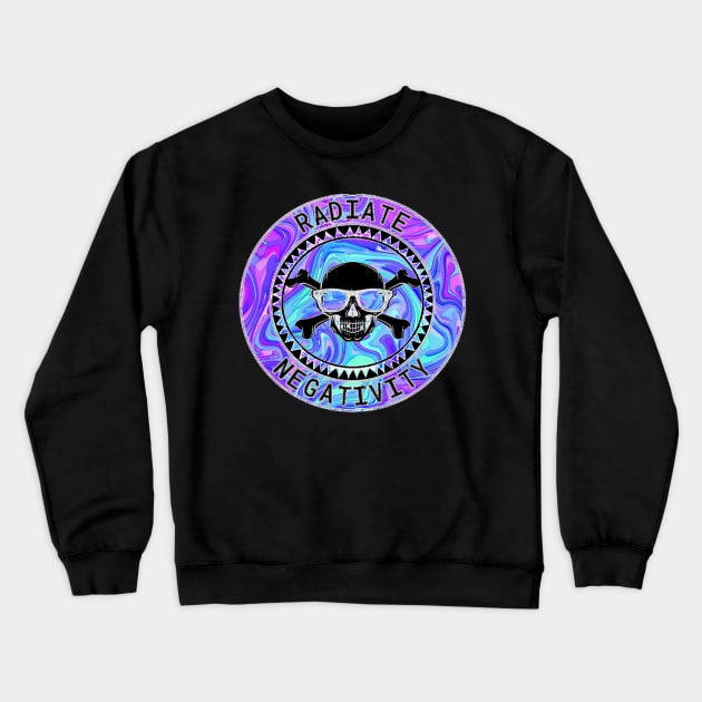Negative Gothic Skull Crewneck Sweatshirt by LowEndGraphics